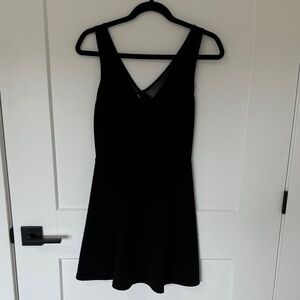 Black V-Neck Mini Dress